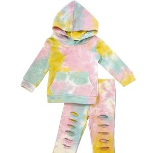 💚Green/Pink Hoodie Set💞